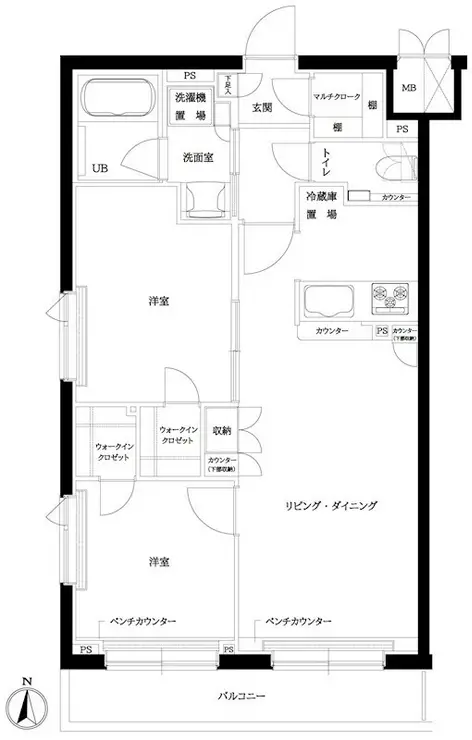 ルーブル赤羽 2階階 間取り