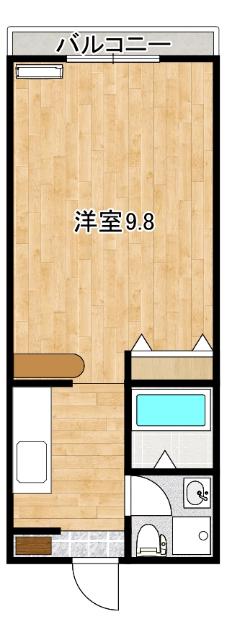 AER平井(1K/1階)の間取り写真
