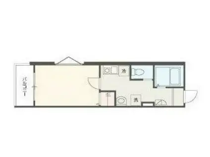 MELDIA東青梅II(1K/1階)の間取り写真