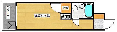KDコーポ2(ワンルーム/5階)の間取り写真