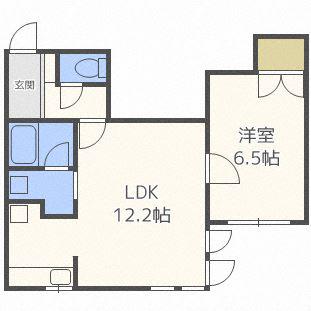 シティブリーズ麻生(1LDK/1階)の間取り写真