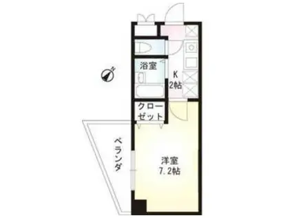 ミリアビタNO7(1K/3階)の間取り写真