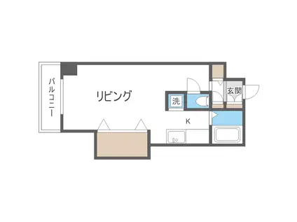 PARK AVENUE NAKAJIMA(1K/9階)の間取り写真