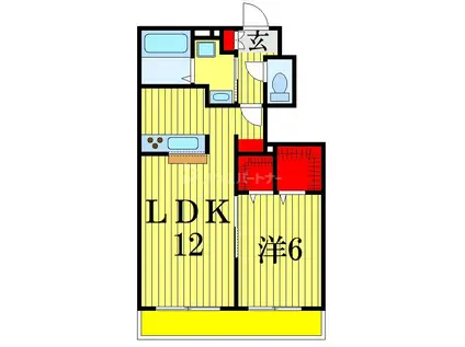 LE-CIEL(1LDK/1階)の間取り写真
