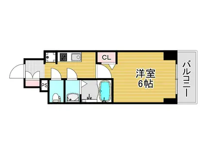 プレサンス塚本アクミリオン(1K/14階)の間取り写真