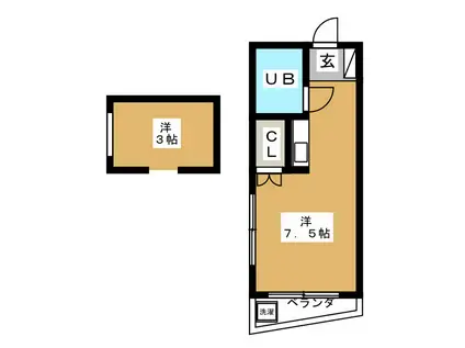 トラッドハウス(ワンルーム/2階)の間取り写真
