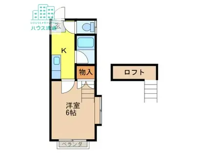 GINZA R 東長崎(1K/2階)の間取り写真