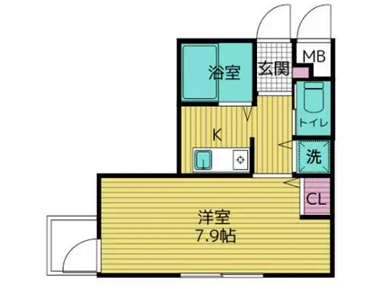 小金井プラザマンション(1K/4階)の間取り写真