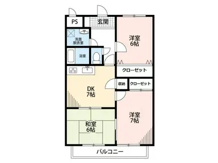 サンセール垂水(3DK/3階)の間取り写真