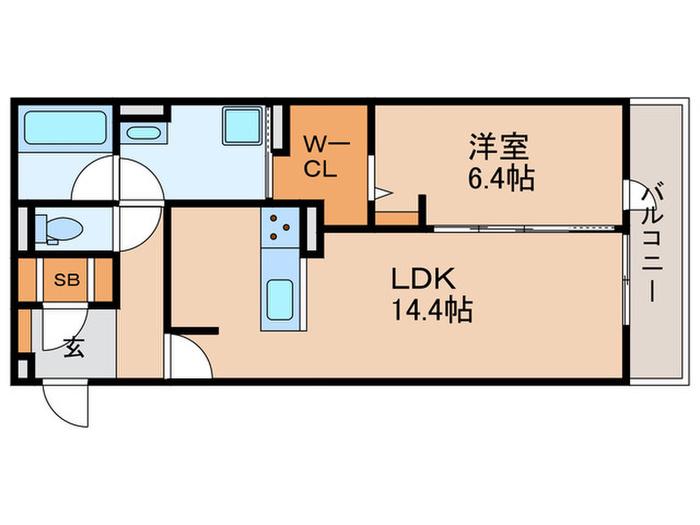 DAIWA CITY NAKASAKURAZUKA(1LDK/1階)の間取り写真