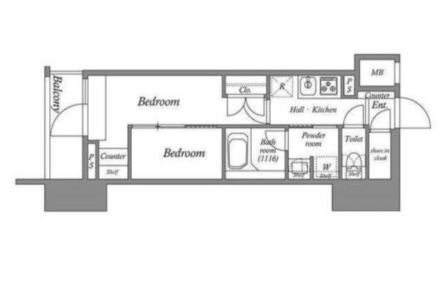 ACP RESIDENCE 亀戸(2K/10階)の間取り写真