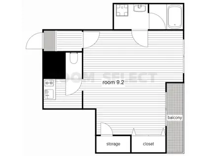 フィーブルサカエ(1K/6階)の間取り写真