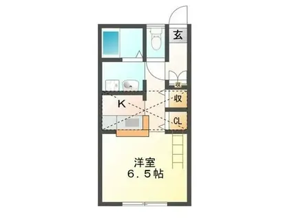 ウイングコートボヌール(ワンルーム/2階)の間取り写真