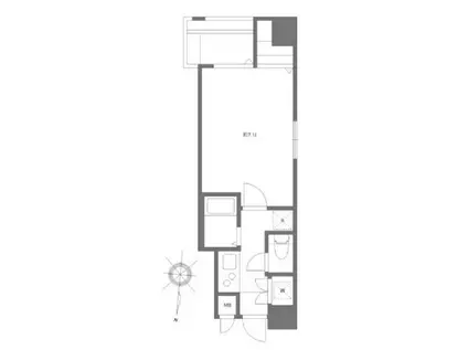 ル・リオン両国(1K/6階)の間取り写真