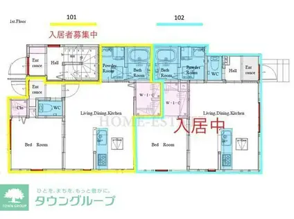 サザンクロス(1SLDK/1階)の間取り写真