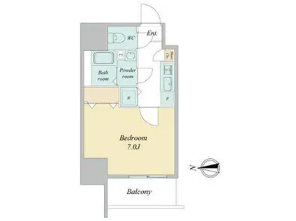 エスプレイス鶴舞ガーデンテラス(1K/5階)の間取り写真