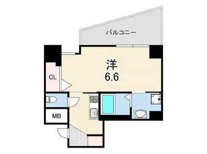 グルーブ神戸元町アリア(1K/7階)の間取り写真