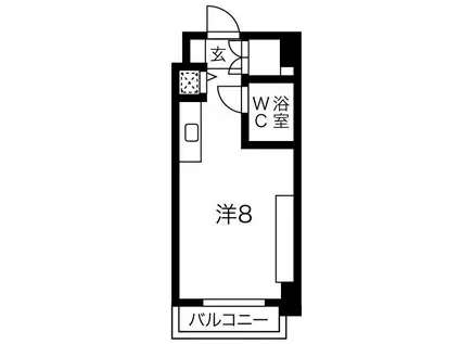 ロマネスク天神アネックス(ワンルーム/4階)の間取り写真