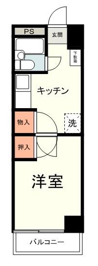 ロア・アイオイ(1K/6階)の間取り写真