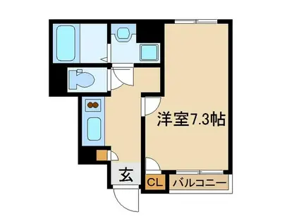 レオネクストジャルディーノA(1K/2階)の間取り写真