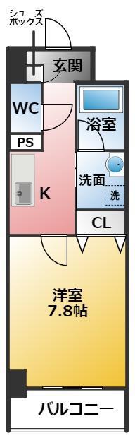 AURUM(1K/5階)の間取り写真