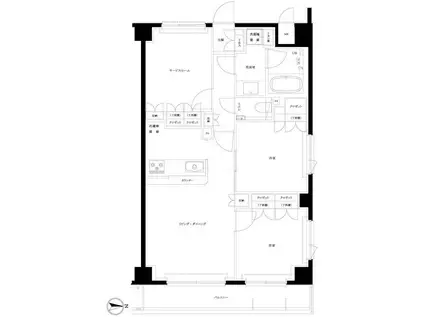 エルデンシア南大泉(2SLDK/3階)の間取り写真