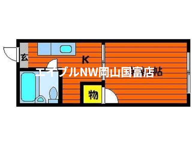 メゾンエトワール(1K/1階)の間取り写真