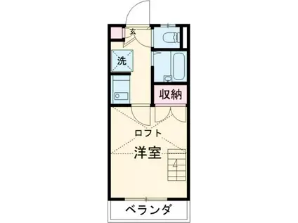 グリーンヒルズ(1K/3階)の間取り写真