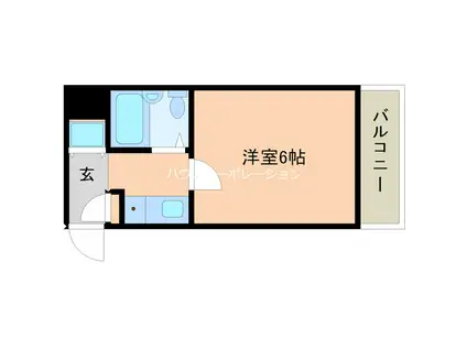 プラネット東塚口(1K/4階)の間取り写真