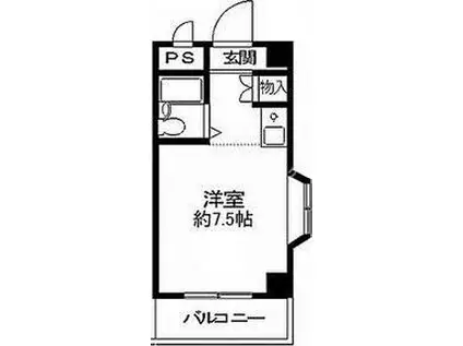 ベルメゾン南江口(ワンルーム/5階)の間取り写真