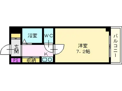 ファーストハイツ(1K/3階)の間取り写真