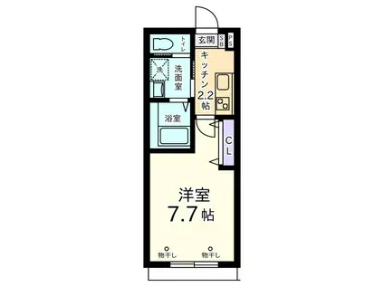 レガーロ(1K/2階)の間取り写真