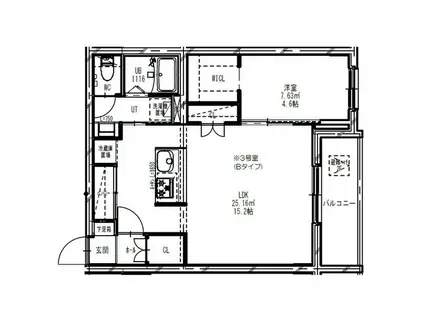 アールフィーノ N17(1LDK/1階)の間取り写真