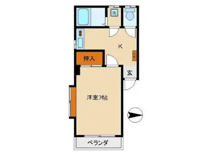 第1マルヨシビル(1K/3階)の間取り写真