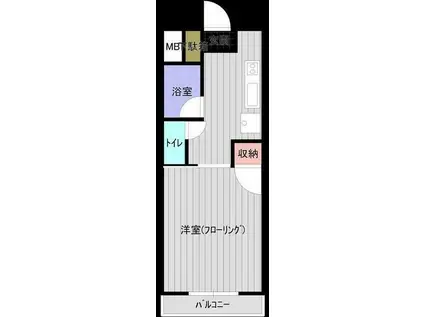 エル龍神橋(1K/2階)の間取り写真