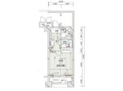 OLIO早稲田(1K/11階)の間取り写真