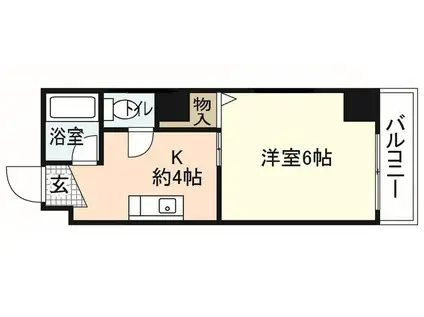 今田ビル楠木(1K/5階)の間取り写真