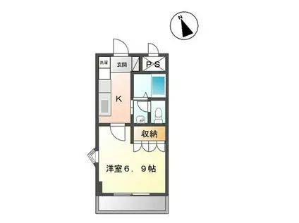 YSディオーレ(1K/4階)の間取り写真