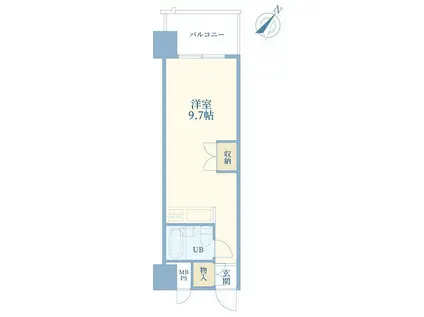 セザール五反田(ワンルーム/2階)の間取り写真