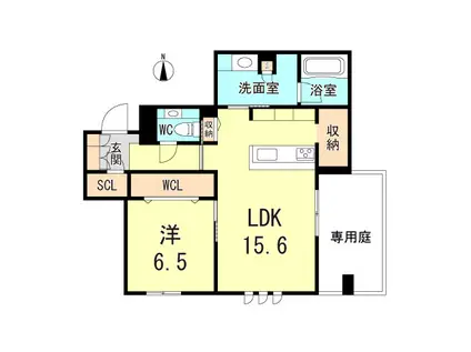 シークリサンス岡本(1LDK/1階)の間取り写真