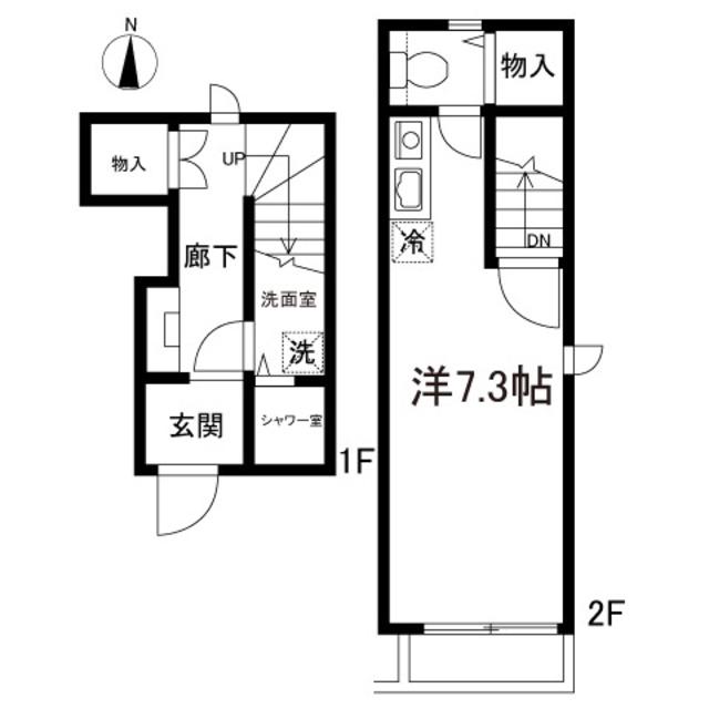 シャトルSINO(ワンルーム/1階)の間取り写真