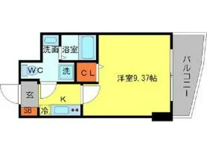 SERENITE日本橋SUD(1K/5階)の間取り写真