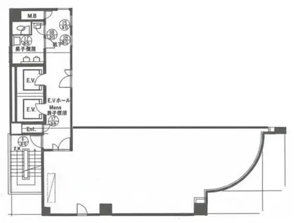 玉河ビル(1K/9階)の間取り写真