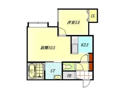 ボックスL(1LDK/1階)の間取り写真