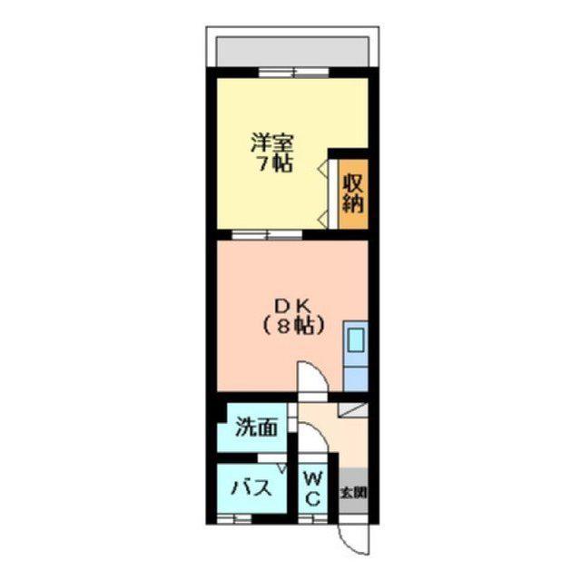 ボンヌ・シャンスNII(1LDK/2階)の間取り写真