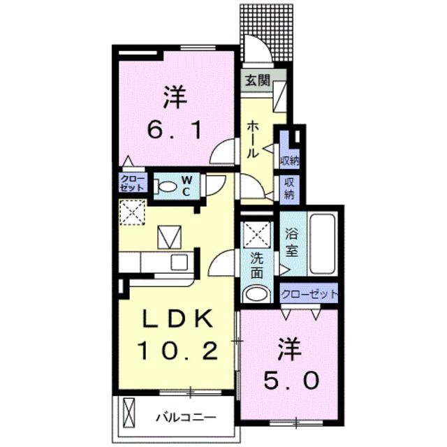 サンハイム サコ(2LDK/1階)の間取り写真