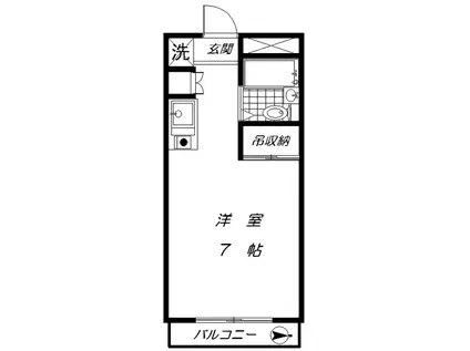 雄伸ビル(ワンルーム/4階)の間取り写真