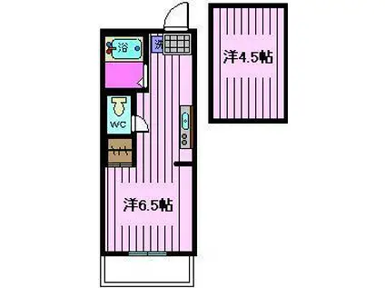 ロイヤル・タカラII(ワンルーム/1階)の間取り写真