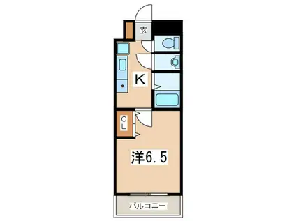 リヴェール相模ヶ丘(1K/3階)の間取り写真
