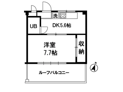 トモエレジデンス北野(1DK/3階)の間取り写真